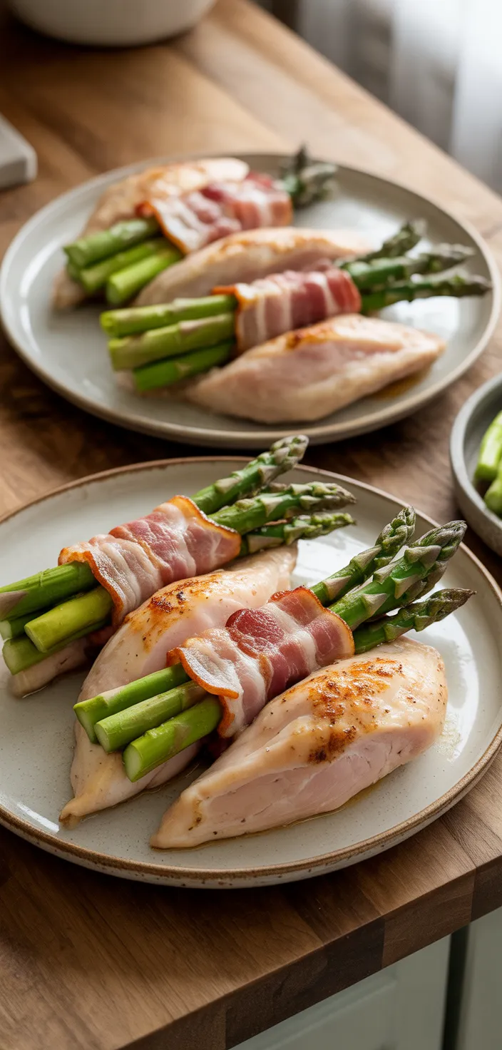 Ingredients photo for Stuffed Chicken With Asparagus Wrapped In Bacon Recipe