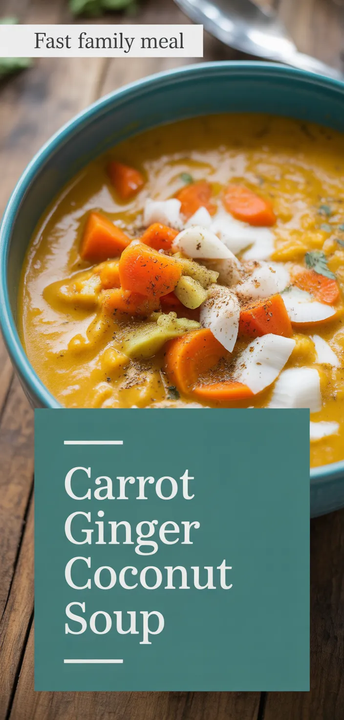 A photo of Carrot Ginger Soup With Coconut Milk Recipe