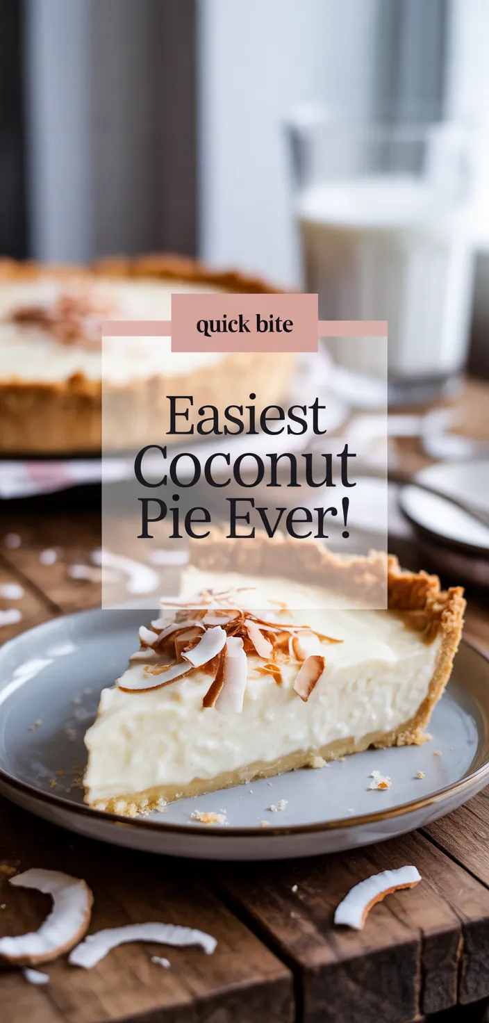 A photo of Easiest Coconut Pie Ever! Recipe