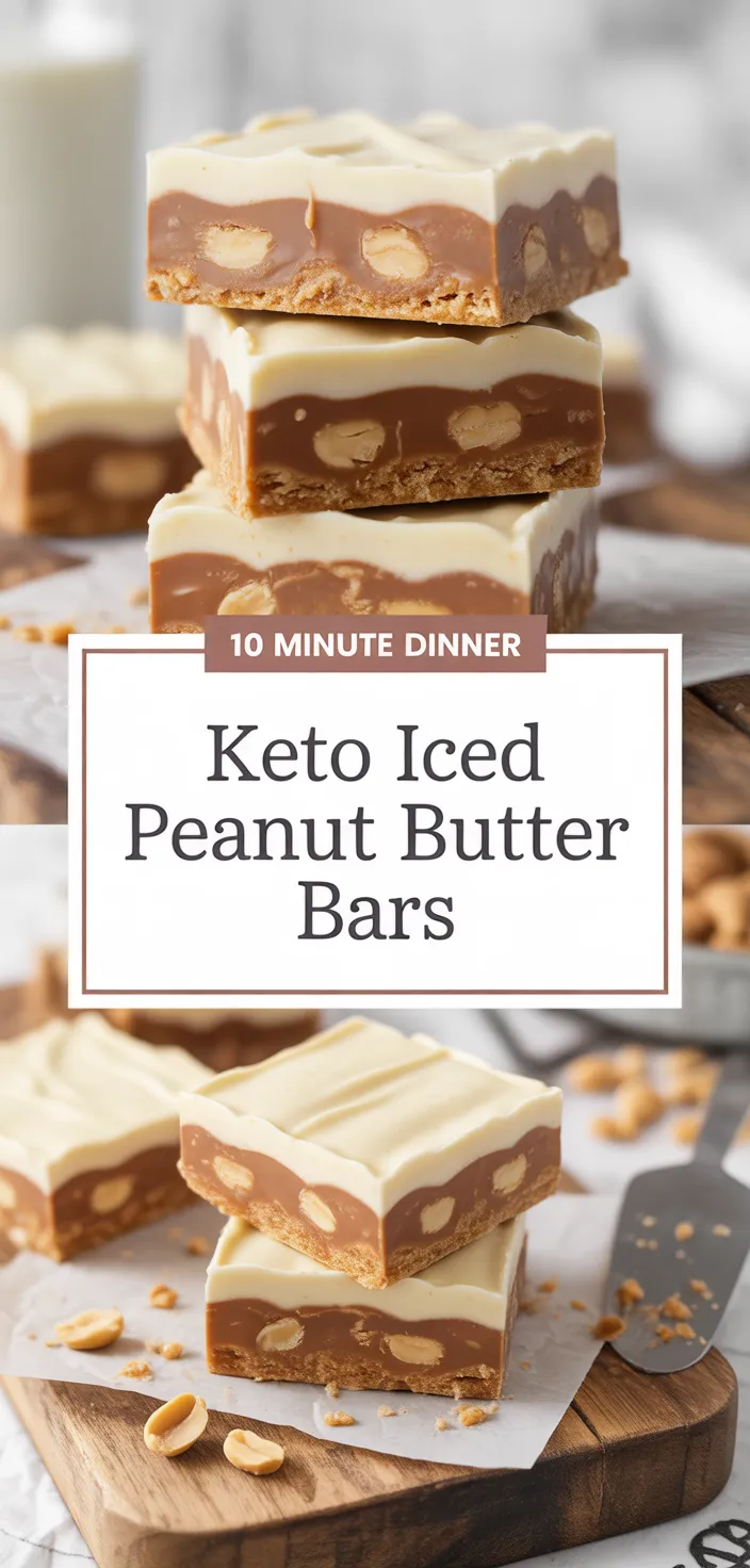A photo of Keto Iced Peanut Butter Bars Recipe
