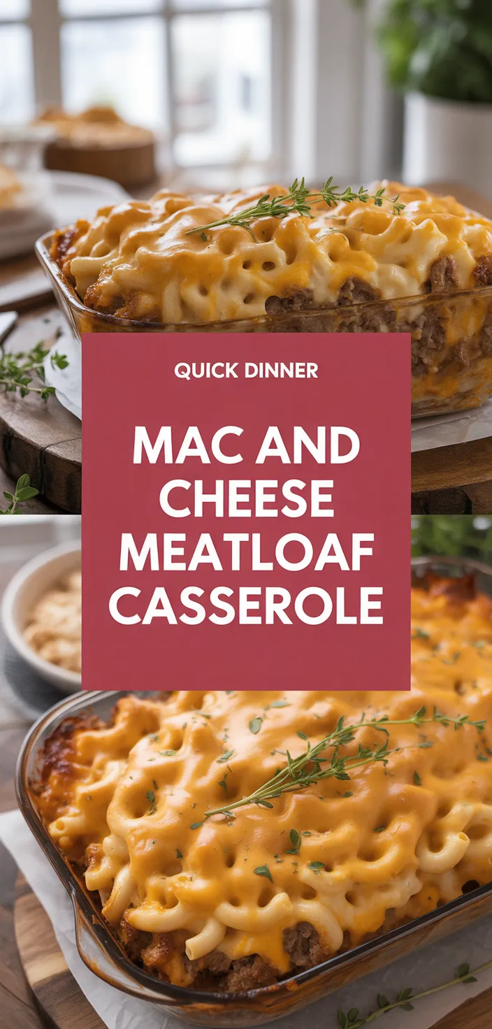 A photo of Mac And Cheese Meatloaf Casserole Recipe