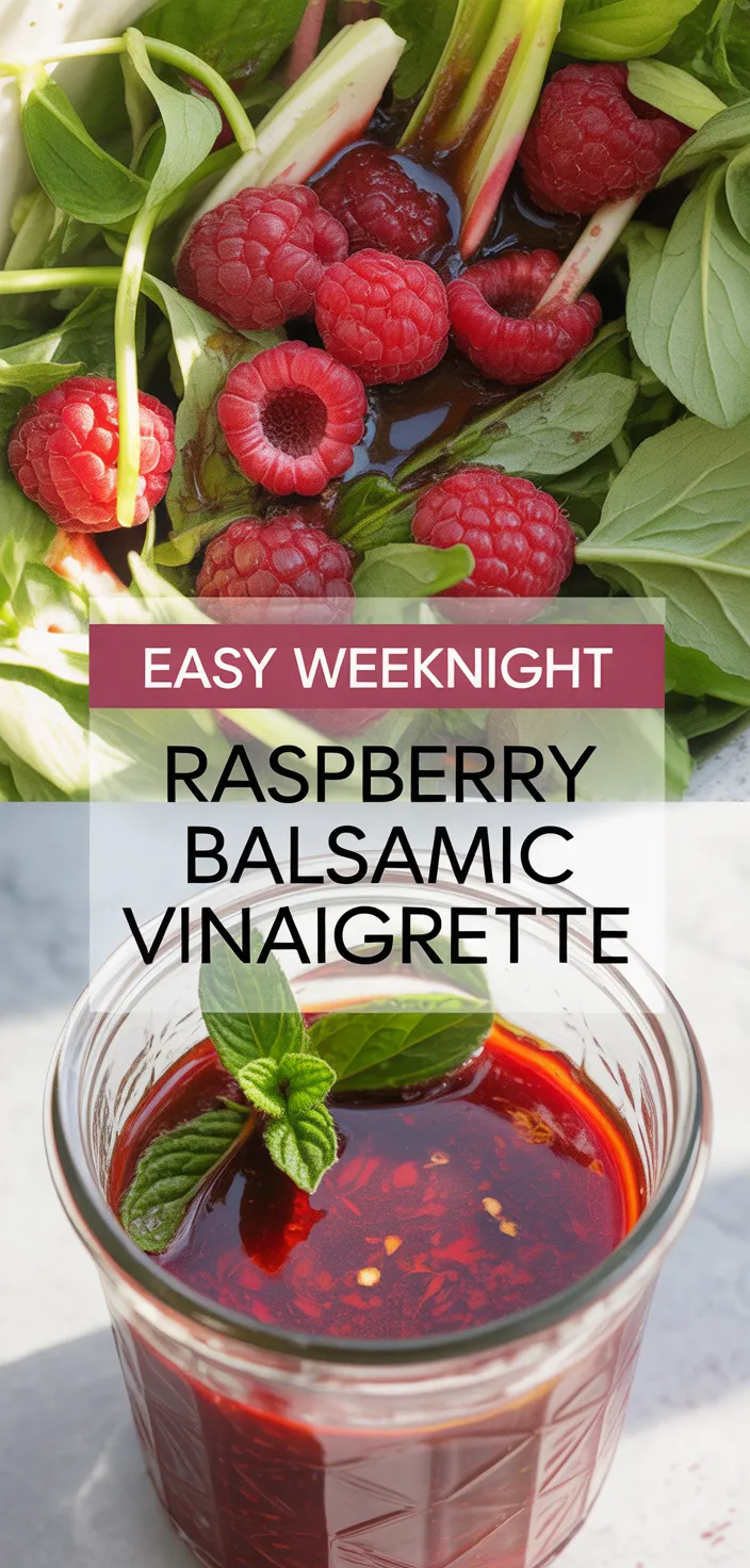 A photo of Raspberry Balsamic Vinaigrette Salad Dressing Recipe