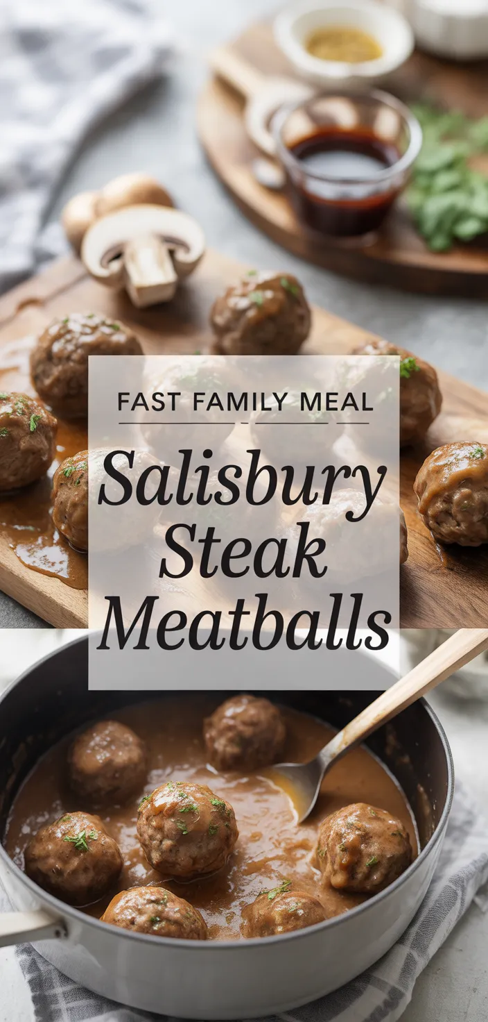 A photo of Salisbury Steak Meatballs Recipe