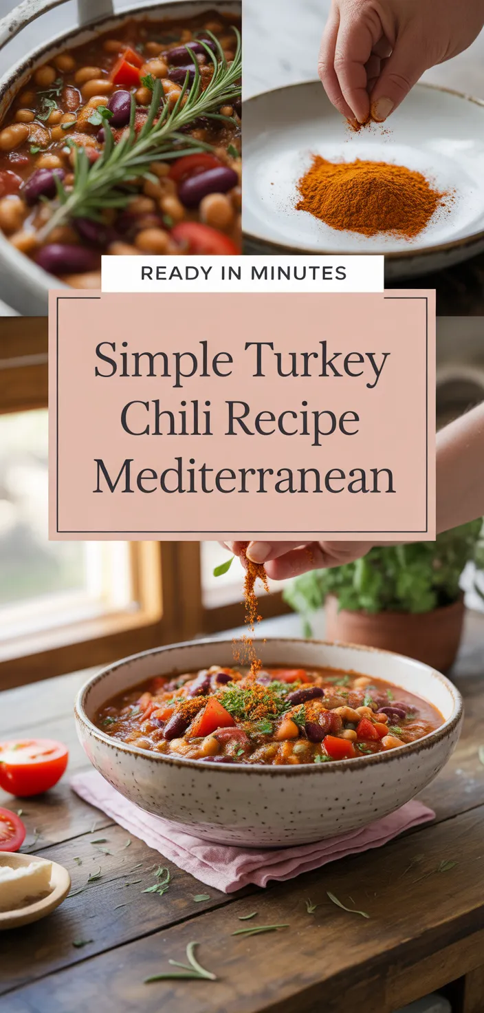 A photo of Simple Turkey Chili Recipe Mediterranean