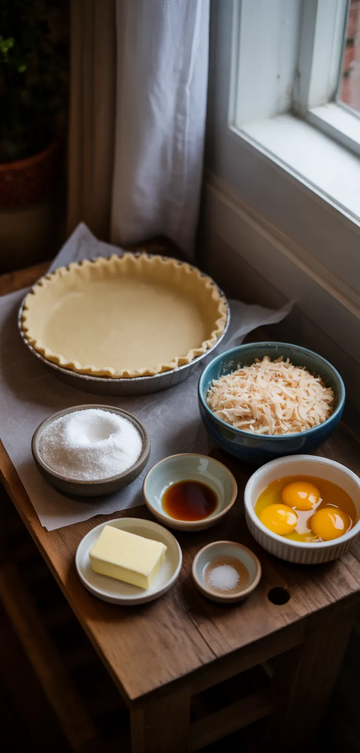 Ingredients photo for Easiest Coconut Pie Ever! Recipe