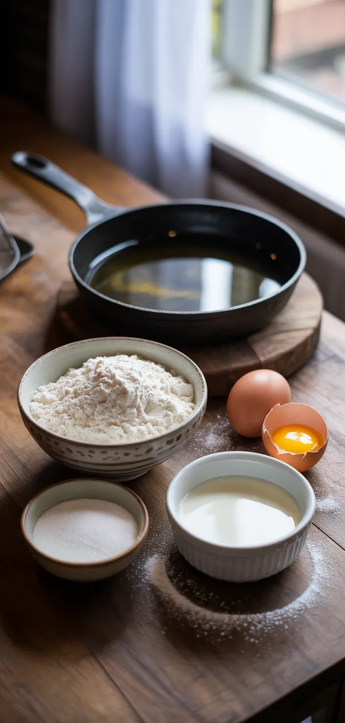 Ingredients photo for Easy Funnel Cake Recipe