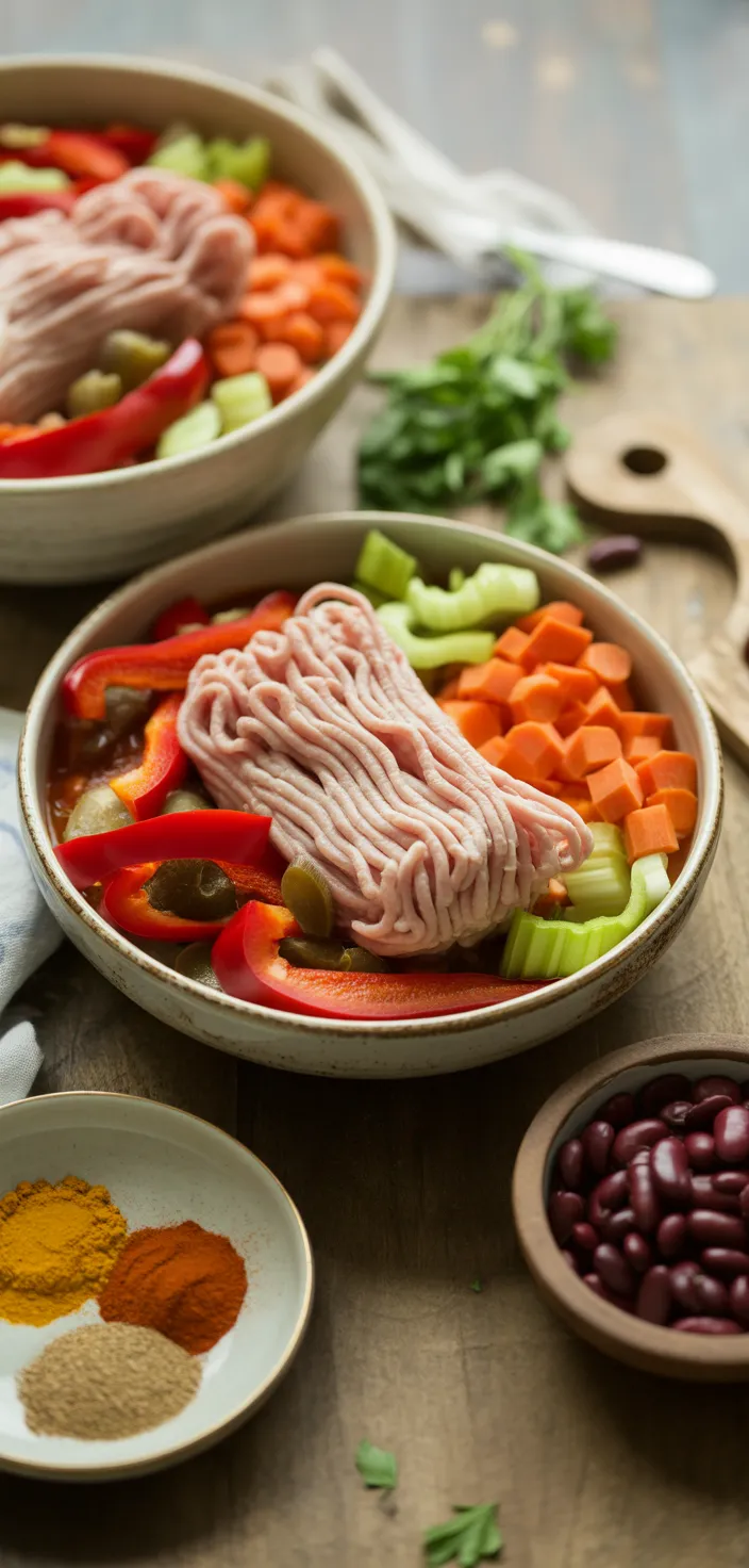 Ingredients photo for Simple Turkey Chili Recipe Mediterranean