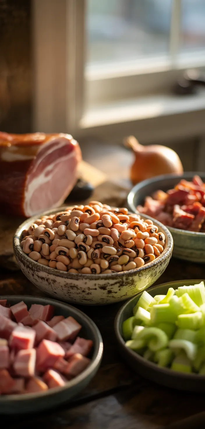 Ingredients photo for Slow Cooker Black Eyed Peas Recipe