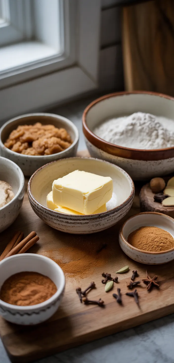 Ingredients photo for Soft Batch Apple Cider Gingersnap Cookies Recipe