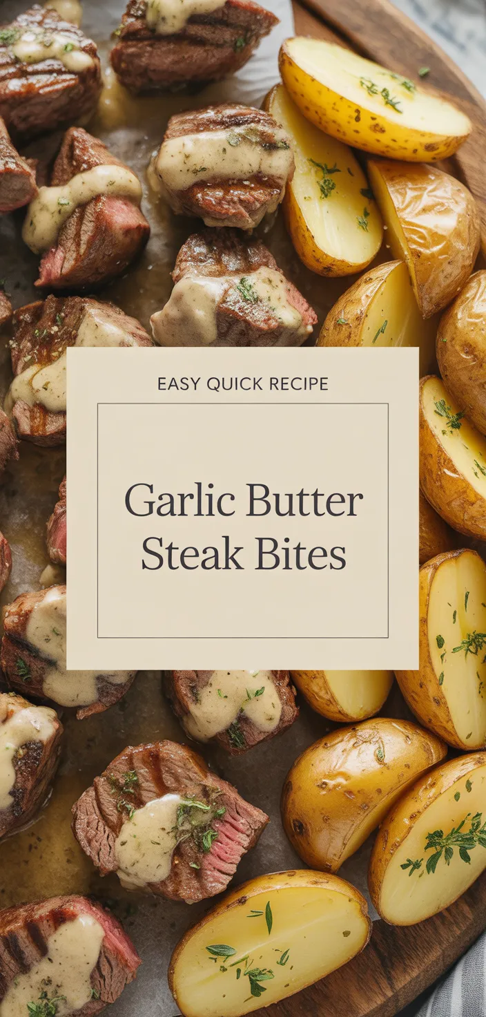 A photo of Garlic Butter Herb Steak Bites And Potatoes Recipe
