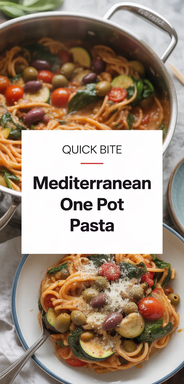 A photo of Mediterranean One Pot Pasta Recipe