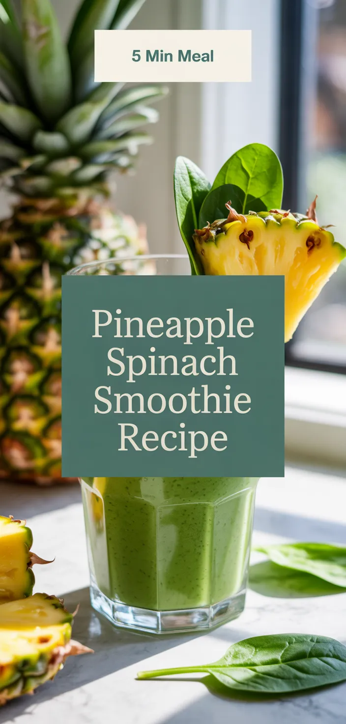 A photo of Pineapple Spinach Smoothie Recipe