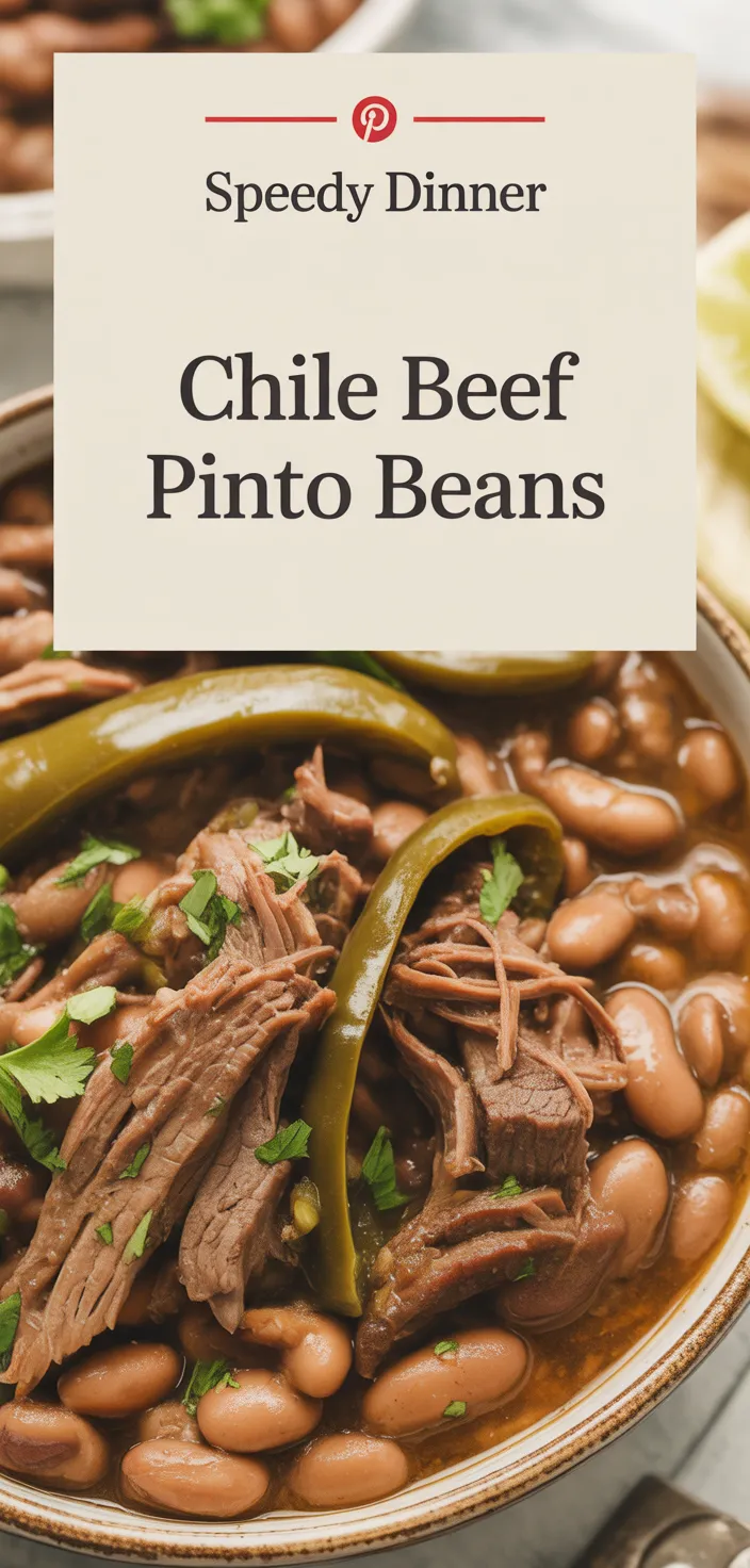 A photo of Slow Cooker Pinto Beans, Green Chile And Beef Recipe
