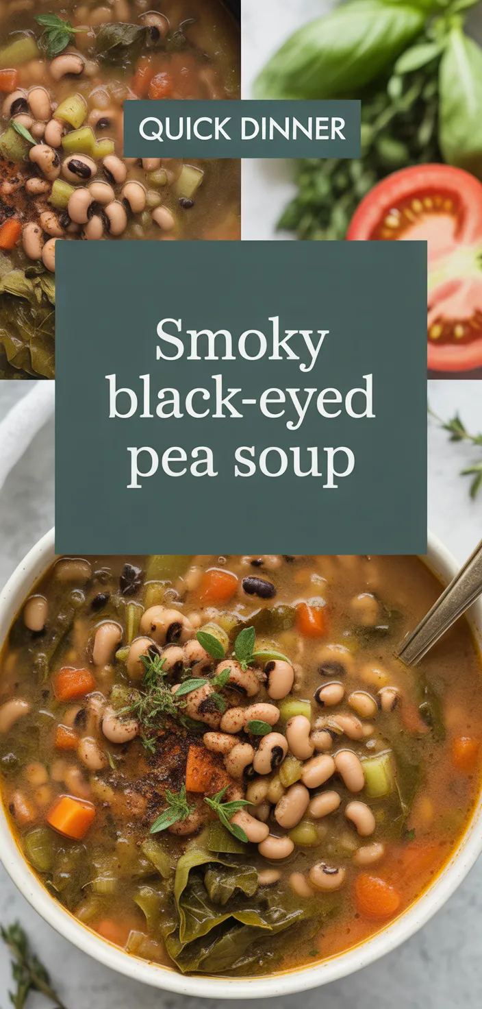 A photo of Smoky Smoky Black Eyed Pea Soup (Vegan, GF, Protein Packed) Recipe