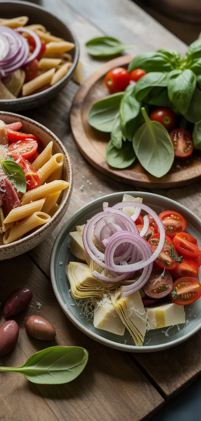 Ingredients photo for Mediterranean One Pot Pasta Recipe