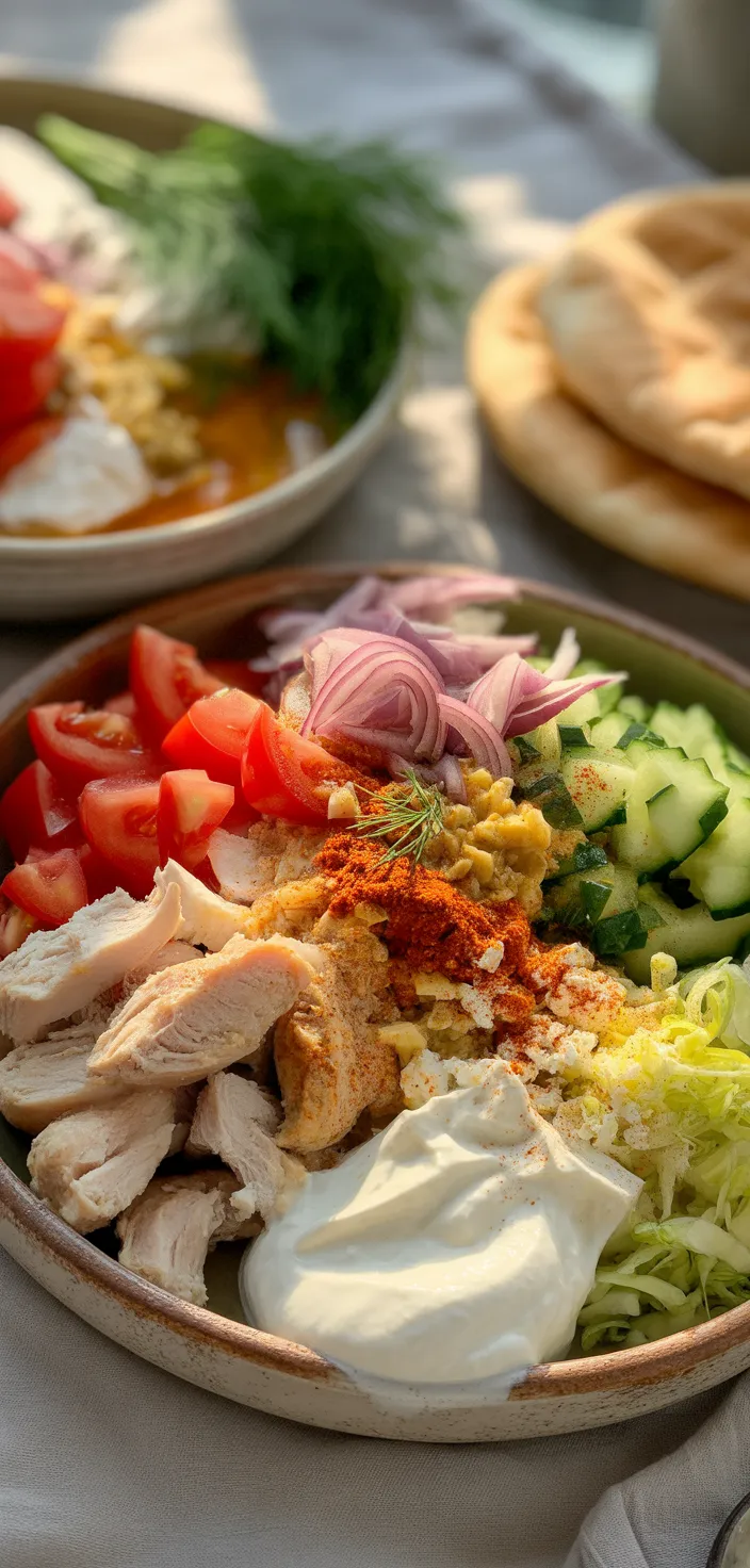 Ingredients photo for Slow Cooker Chicken Gyros Recipe
