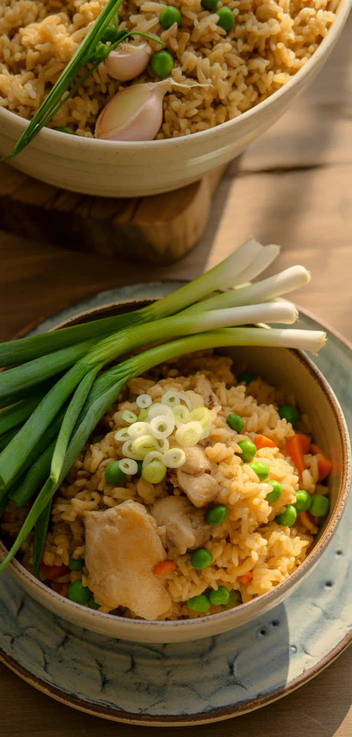Ingredients photo for Chinese Chicken Fried Rice Recipe