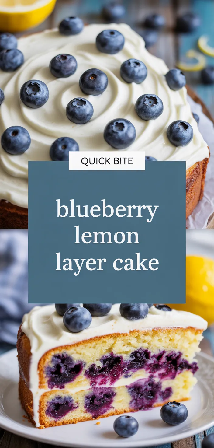 A photo of Blueberry Lemon Layer Cake Recipe