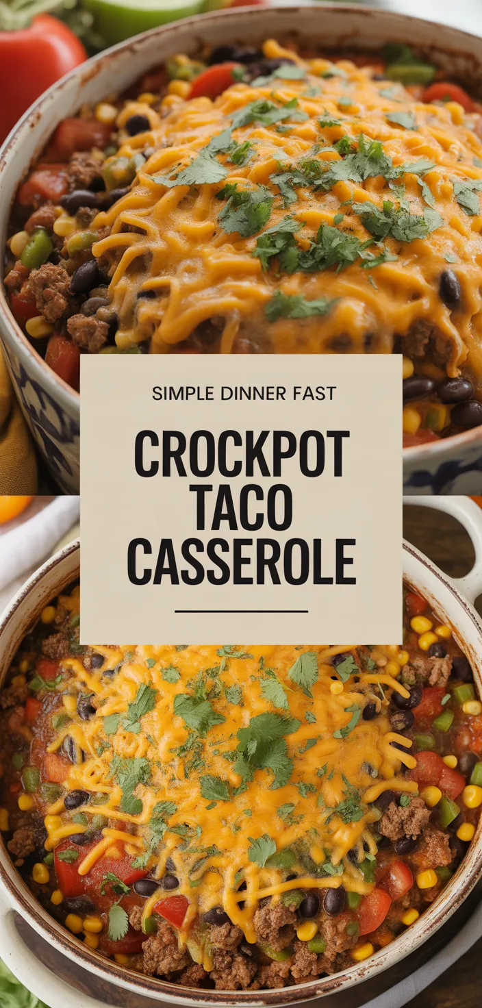 A photo of Crockpot Taco Casserole Recipe