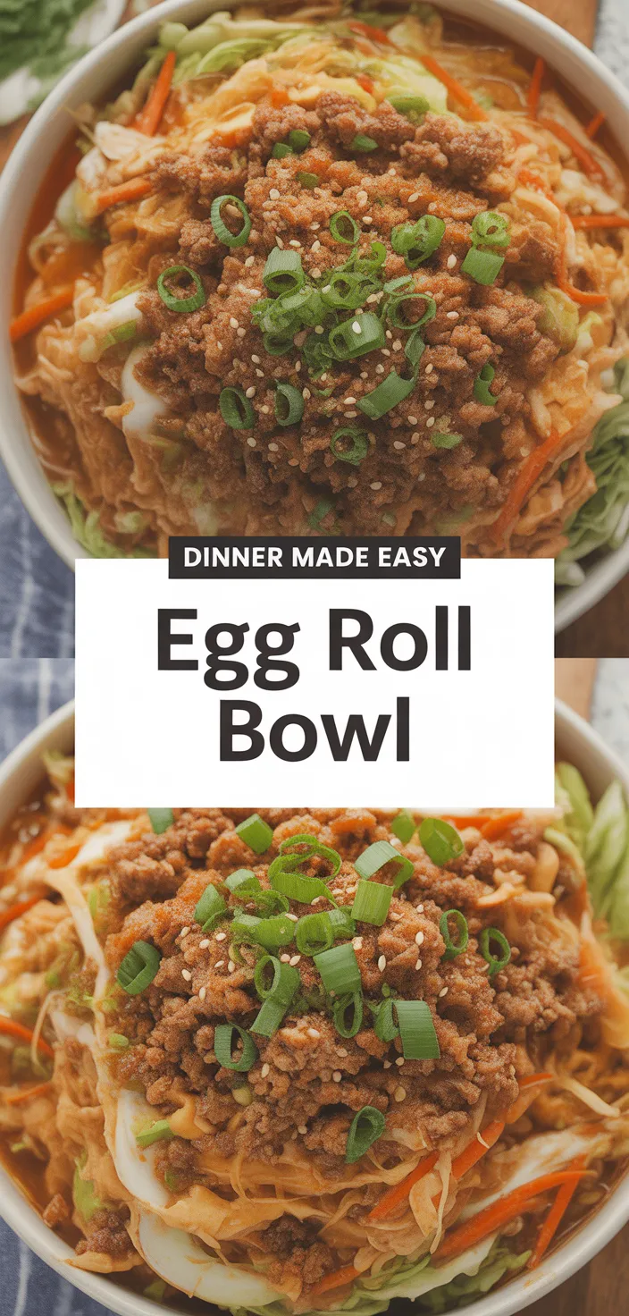 A photo of Easy Inside Out Egg Roll In A Bowl Recipe