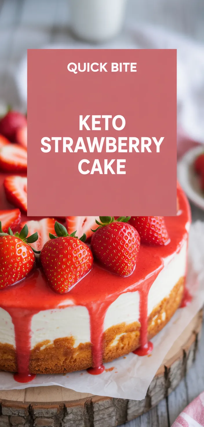A photo of Keto Strawberry Cake Recipe