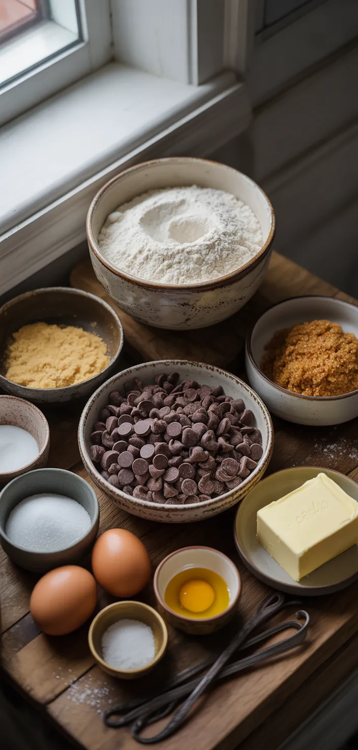 Ingredients photo for Perfect Soft And Chewy Chocolate Chip Cookies Recipe And Tutorial