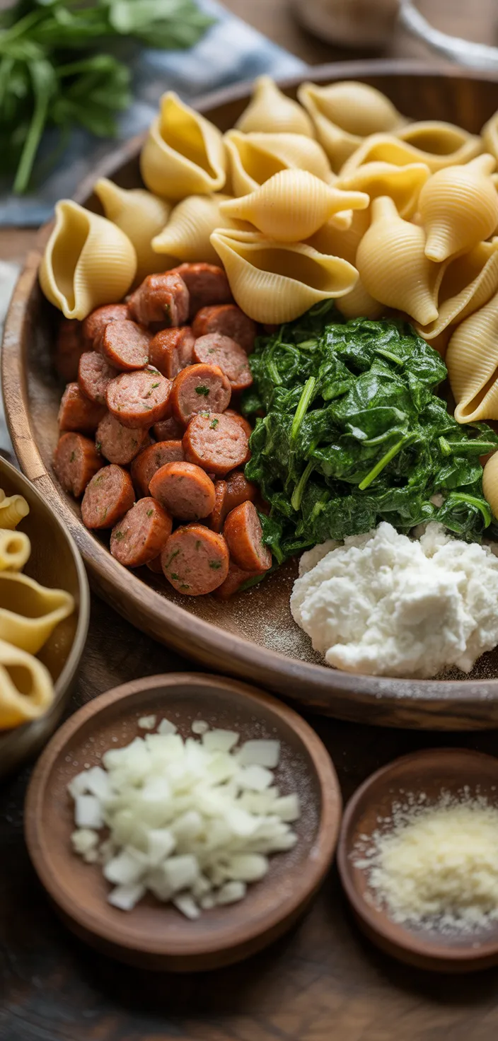 Ingredients photo for Sausage Stuffed Shells Recipe